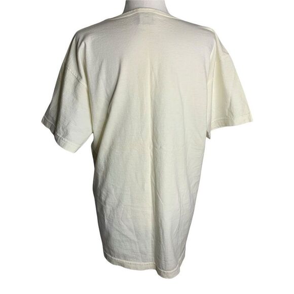 Vintage Hawaiian T Shirt Shorts Set XL Cream Floral Short Sleeve Aloha Tiki Time - Picture 4 of 9